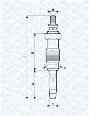 MAGNETI MARELLI 062900010304 -  Свеча накаливания